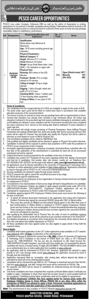 pesco jobs advertisement 2022